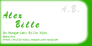 alex bille business card